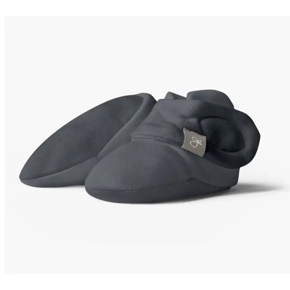 Goumi Baby Booties Size 12-18‎ Months Stay On Boot Organic Bamboo Black Midnight